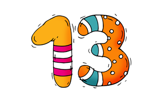 Number Thirteen PNG