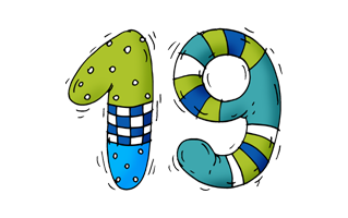 Number Nineteen PNG
