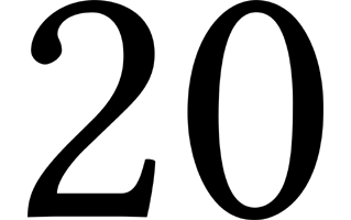 Number Twenty PNG