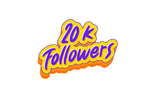 20K Followers Free Sticker PNG
