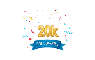 20K Followers Sticker PNG