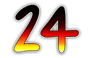 Number Twenty Four PNG