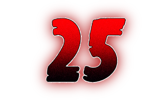 Number Twenty Five PNG