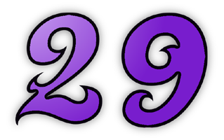 Number Twenty Nine PNG