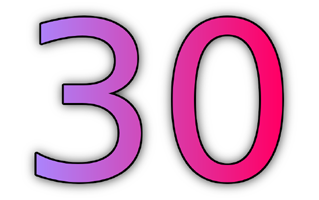 Number Thirty PNG