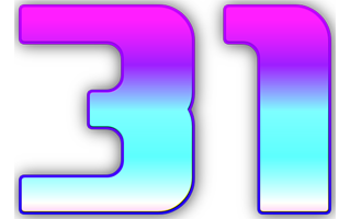 Number Thirty One PNG