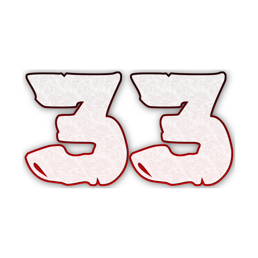 Number Thirty Three Transparent Clipart