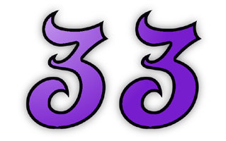 Number Thirty Three PNG