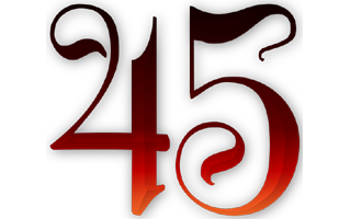 Number Forty Five PNG