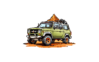 4x4 Free Sticker PNG