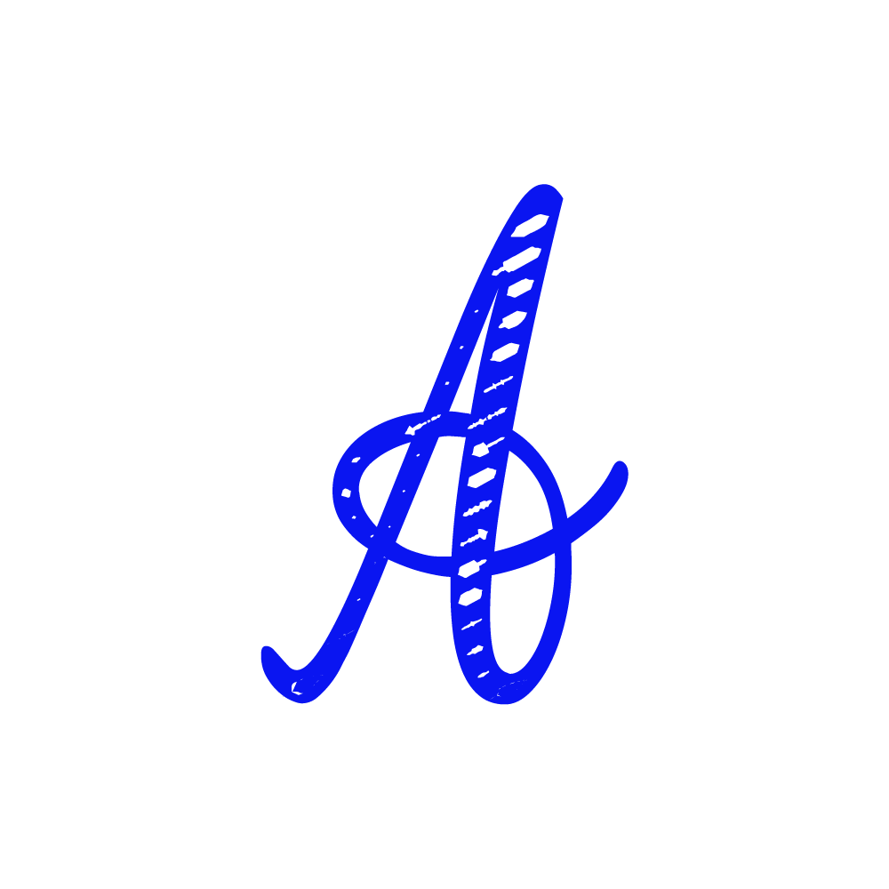 A Alphabet Blue Transparent Photo