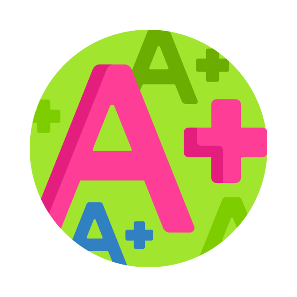 A Plus Sticker Transparent Clipart