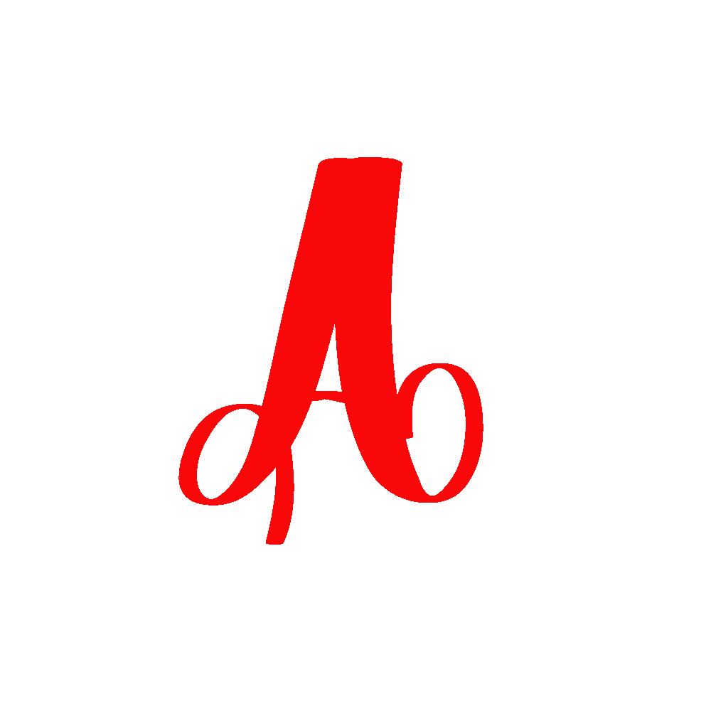 A Alphabet Red Transparent Picture