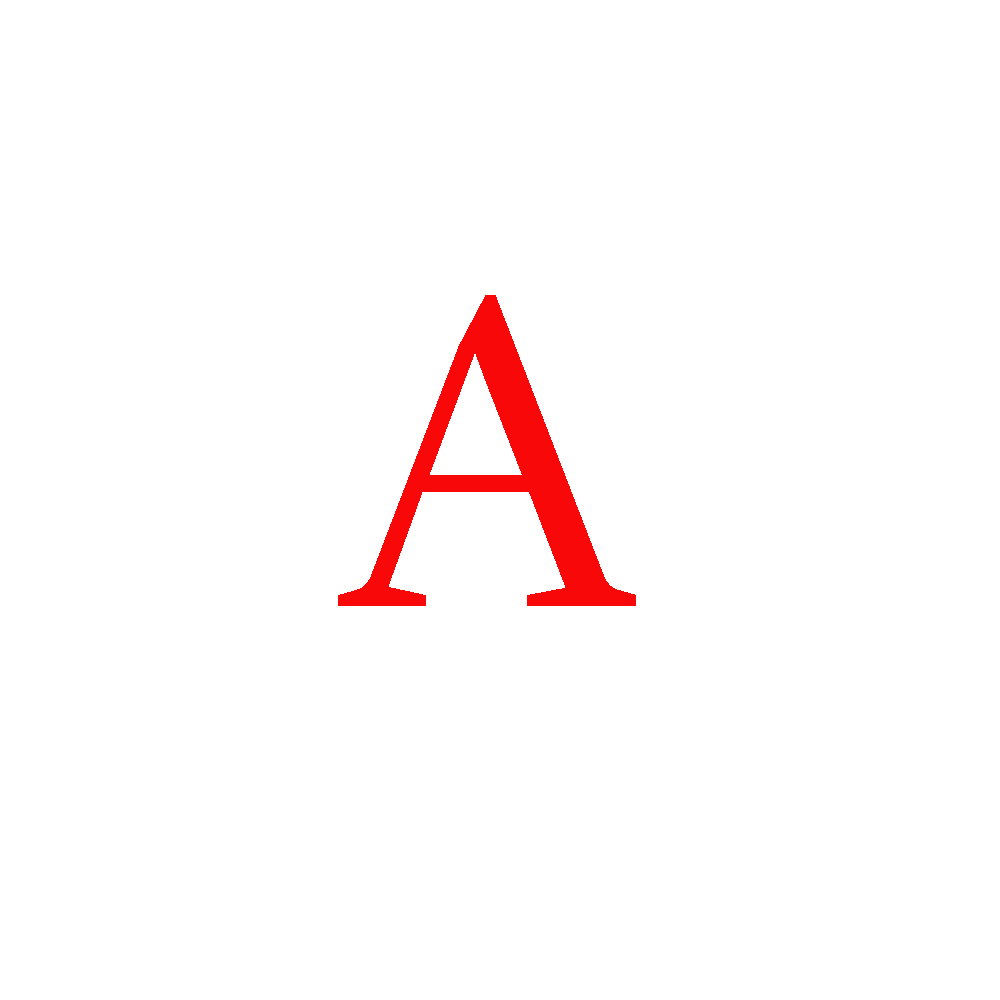 A Alphabet Red Transparent Clipart