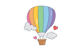 Air Balloon Free Sticker PNG