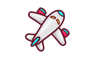 Airplane Free Sticker PNG