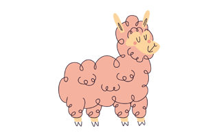 Alpaca Free Sticker PNG