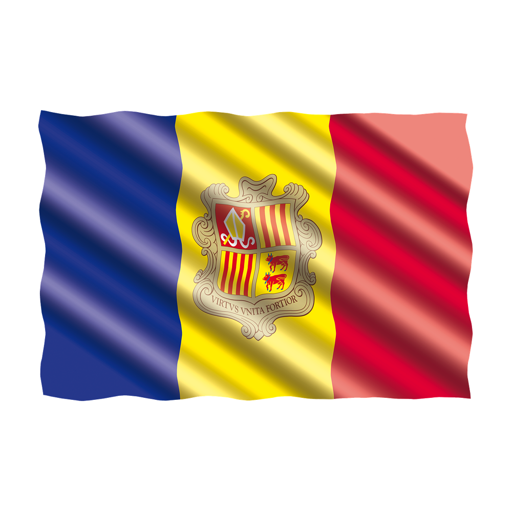 Andorra Flag Transparent Clipart