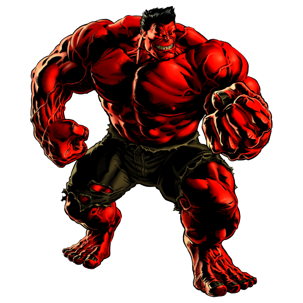 Angry Red Hulk Transparent Picture
