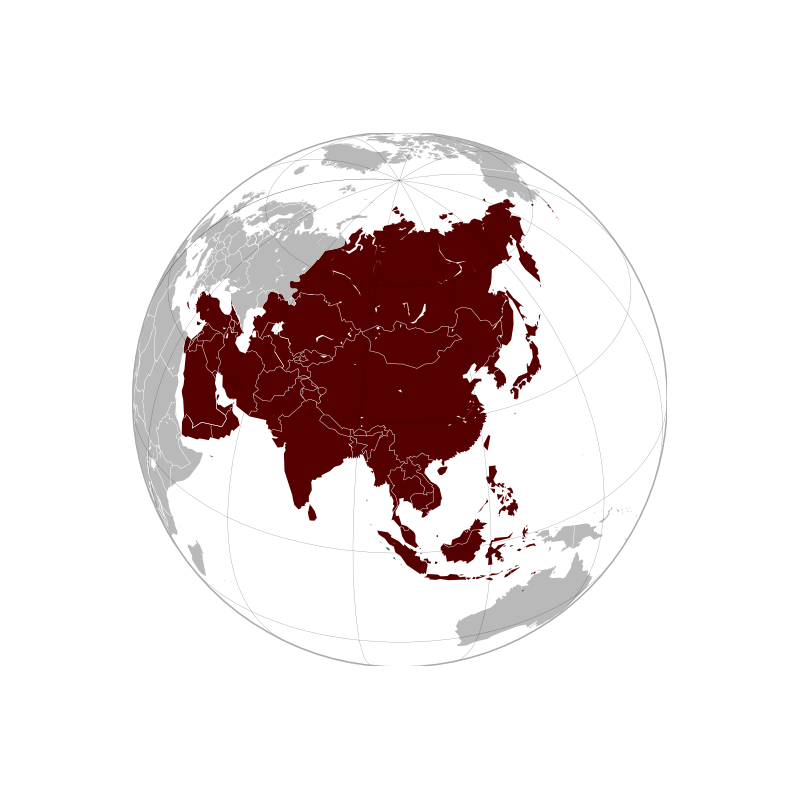 Asia Map Transparent Clipart