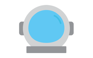 Astronaut Helmet Sticker PNG