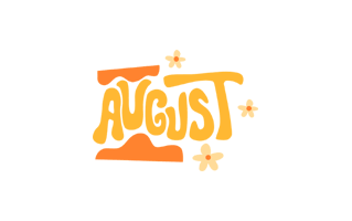 August Free Sticker PNG