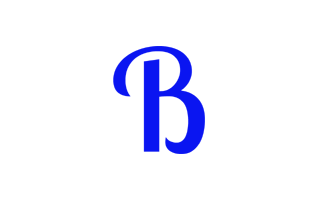 B Alphabet Blue PNG