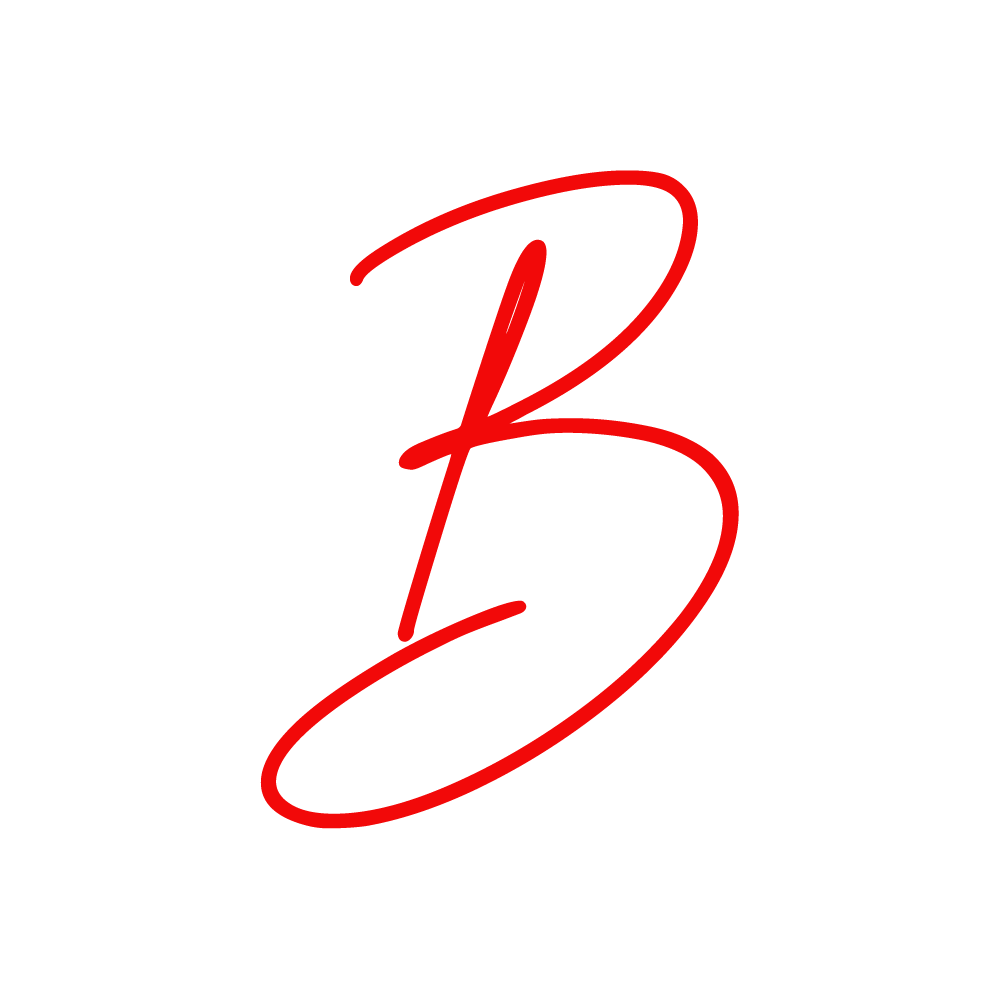 B Alphabet Red Transparent Picture