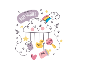 Baby Shower Free Sticker PNG