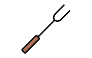 Barbecue Fork Sticker PNG