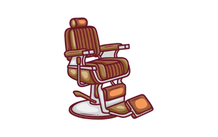 Barber Chair Sticker PNG