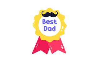 Best Dad Free Sticker PNG