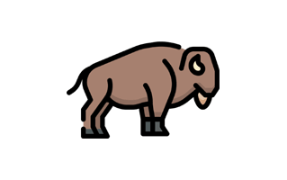Bison Free Sticker PNG