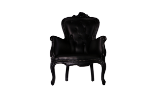 Black Armchair PNG