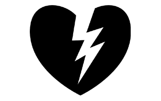 Black Broken Heart PNG