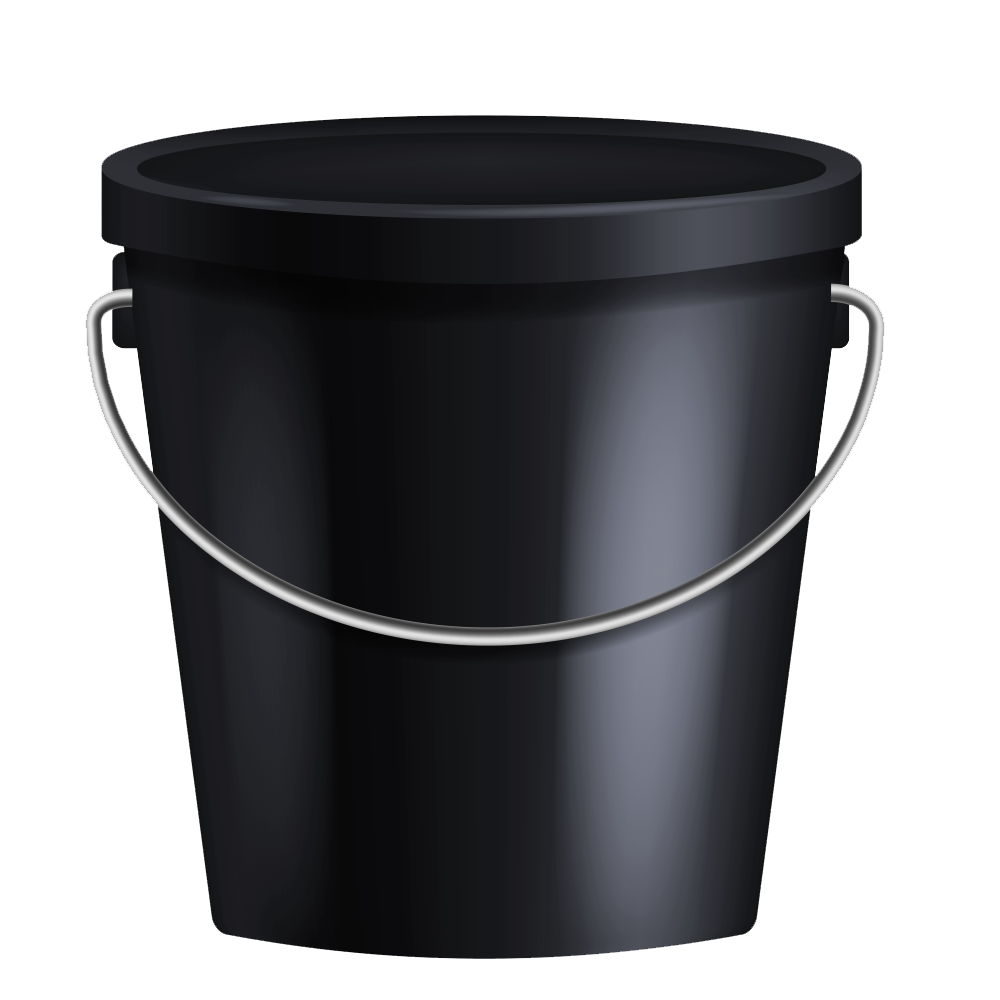 Black Bucket Transparent Clipart