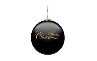 Black Christmas Ball PNG