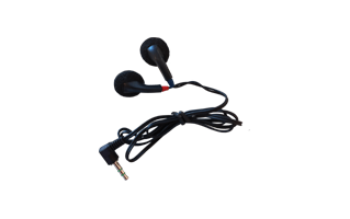 Black Earphone PNG