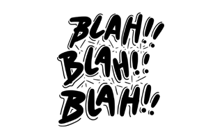 Blah Blah Blah Free Sticker PNG
