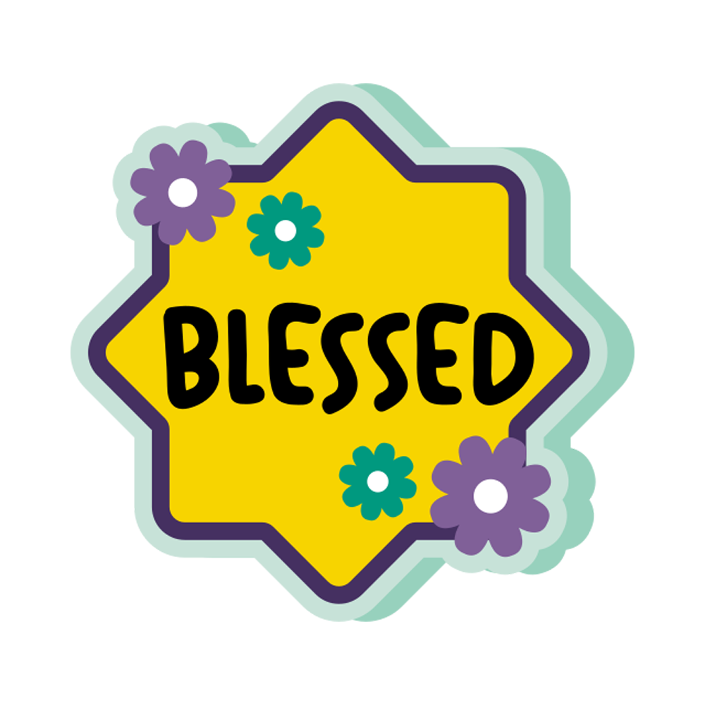 Blessed Free Sticker Transparent Image