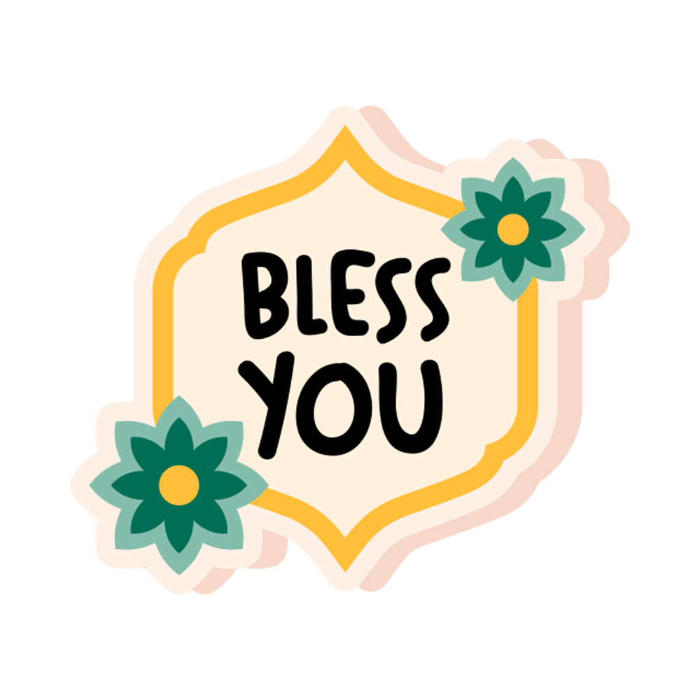 Blessed Free Sticker Transparent Clipart