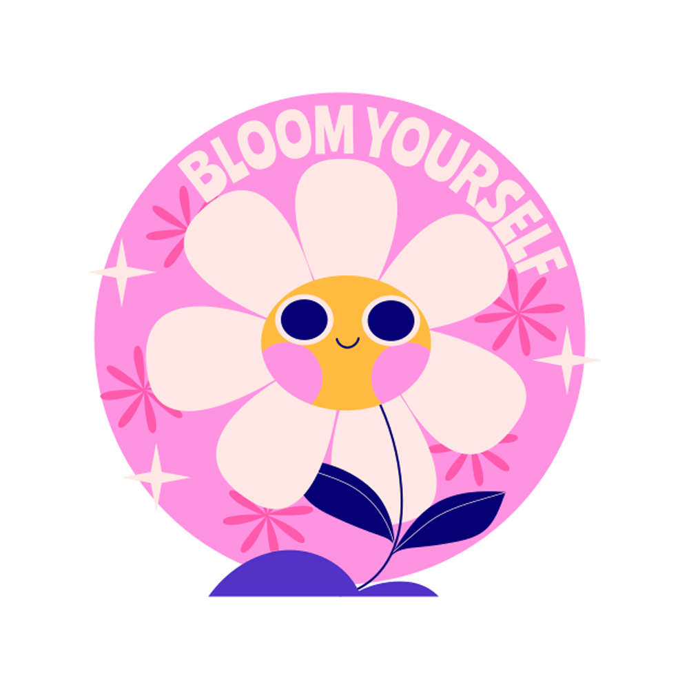 Bloom Yourself Sticker Transparent Image