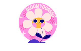 Bloom Yourself Sticker PNG