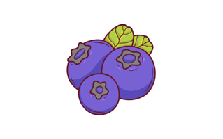 Blueberry Free Sticker PNG