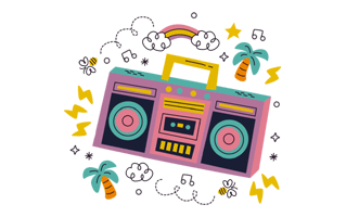 Boombox Sticker PNG