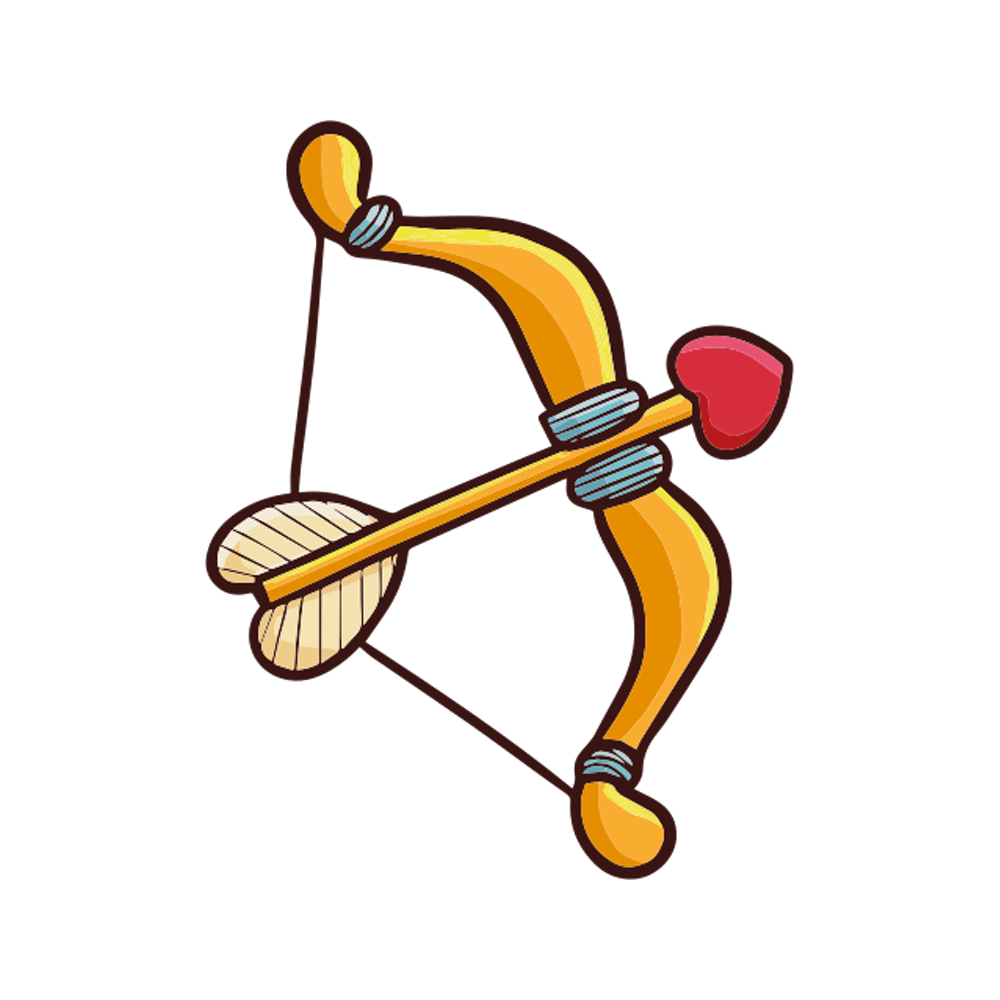 Bow And Arrow Free Sticker Transparent Image