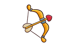 Bow And Arrow Free Sticker PNG