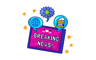 Breaking News Free Sticker PNG