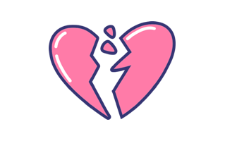 Broken Heart Free Sticker PNG