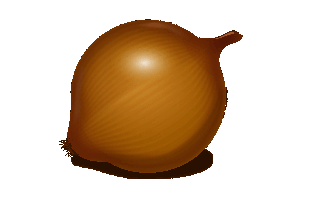 Brown Vector Onion PNG